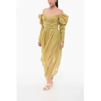 Rochii lungi Ruffled Off-The-Shoulder Dress Femei