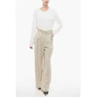 Imbracaminte THE MANNEI Dama - Pantaloni casual THE MANNEI Low-Waisted Wide Leg Pants Beige Femei (BM 17937298) - B-mall.ro