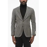 Sacouri Cc Collection Virgin Wool Refined Blazer With Glen Plaid Mot Barbati