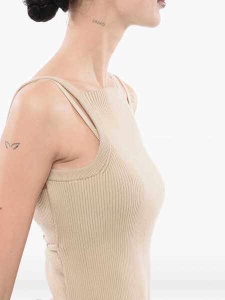 Bluze Armani Emporio Knit Layered Top Beige Femei (BM 17937319) 4