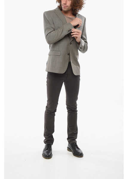 Sacouri CORNELIANI Cc Collection Virgin Wool Reset Blazer Military Green Barbati (BM 17937337) 4