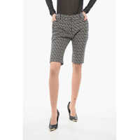 Pantaloni scurti Monogram Cotton Skinny Fit Shorts Femei