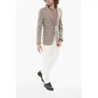 Sacouri elegante pentru Barbati - Sacouri elegante CORNELIANI Tartan Cashmere Blend Gate Blend With Patch Pockets Beige Barbati (BM 17937457) - B-mall.ro