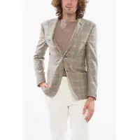 Sacouri elegante Tartan Cashmere Blend Gate Blend With Patch Pockets Barbati