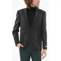 Sacouri Cc Collection Virgin Wool Blazer With Check Motif Barbati