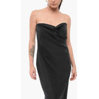 Imbracaminte Dama pagina 628 - Rochii lungi THE ROW Draped Bardon Bustier Dress Black Femei (BM 17937469) - B-mall.ro