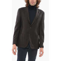 Sacouri Cc Collection Embossed Wool Refined Blazer With Patch Pocket Barbati
