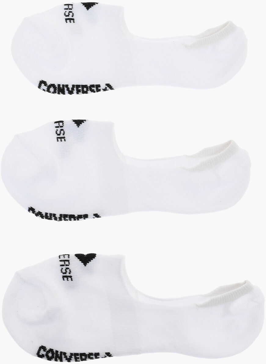 Sosete Converse Set Of 3 Solid Color Ultra Low Socks With Contrasting Logo White Femei (BM 17937478) 2