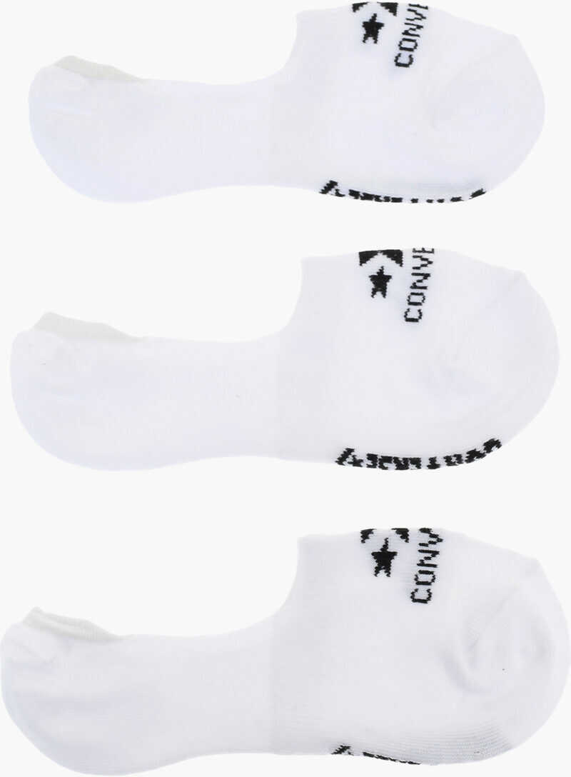 Sosete Converse Set Of 3 Solid Color Ultra Low Socks With Contrasting Logo White Femei (BM 17937478) 1