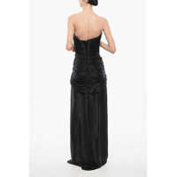 Imbracaminte Dama pagina 628 - Rochii lungi COSTARELLOS Georgette Lurex Dress With Cut Out Black Femei (BM 17937487) - B-mall.ro