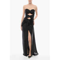 Rochii lungi Georgette Lurex Dress With Cut Out Femei