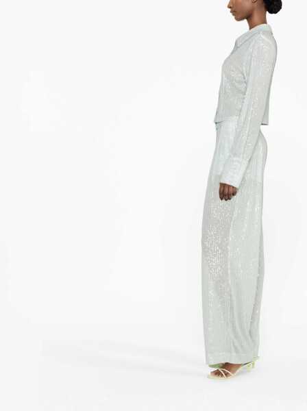 Pantaloni casual ROTATE Birger Christensen Sequined Low-Waisted Pants Light Blue Femei (BM 17937505) 4