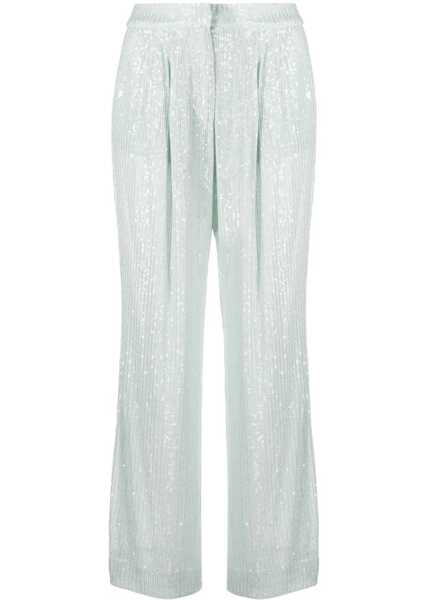 Pantaloni casual ROTATE Birger Christensen Sequined Low-Waisted Pants Light Blue Femei (BM 17937505) 1
