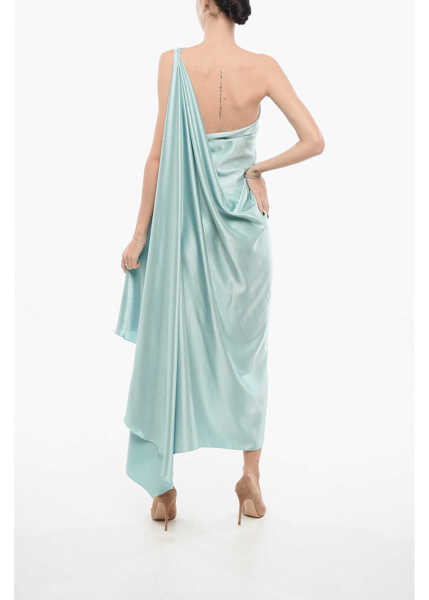 Rochii lungi STEPHAN JANSON Satin Cape Dress Blue Femei (BM 17937532) 2