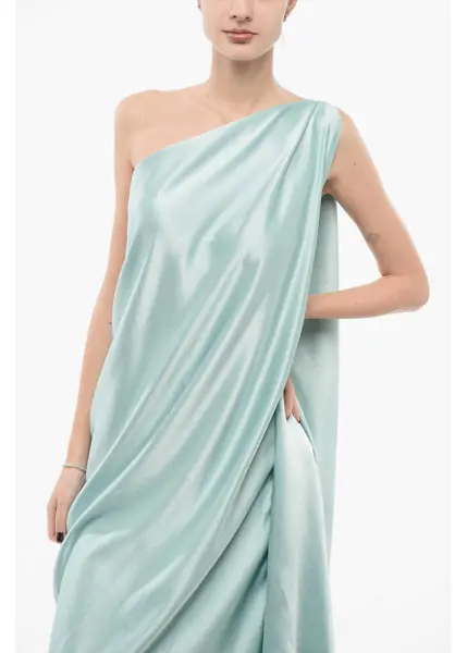 Rochii lungi STEPHAN JANSON Satin Cape Dress Blue Femei (BM 17937532) 4