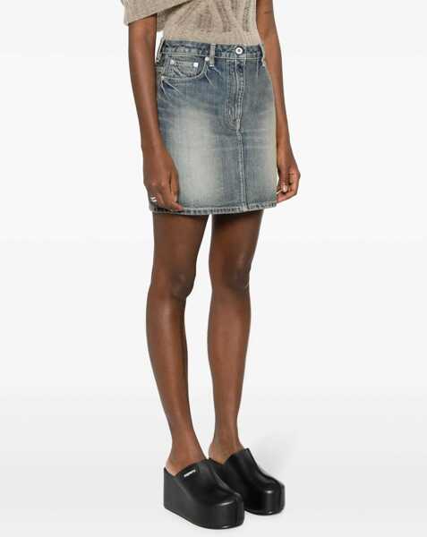 Fuste casual Kenzo Vintage Washed Denim Miniskirt Blue Femei (BM 17937535) 3