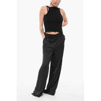 Imbracaminte Armani Dama - Pantaloni casual Armani Silk Wide Leg Pants Black Femei (BM 17937544) - B-mall.ro