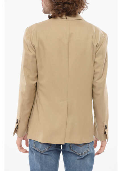 Sacouri CORNELIANI Circle Unlined Wool Blend Blazer Beige Barbati (BM 17937547) 2