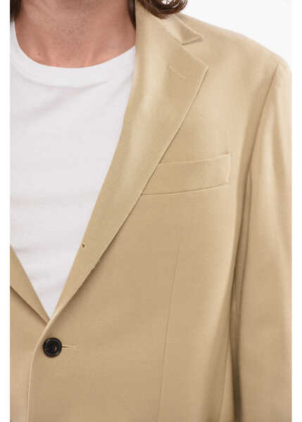 Sacouri CORNELIANI Circle Unlined Wool Blend Blazer Beige Barbati (BM 17937547) 3