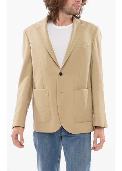 Sacouri CORNELIANI Circle Unlined Wool Blend Blazer Beige Barbati (BM 17937547) 1