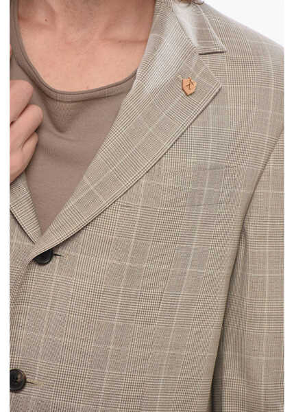 Sacouri CORNELIANI Circle Unlined Single-Breasted Blazer With Patch Pockets Beige Barbati (BM 17937556) 3