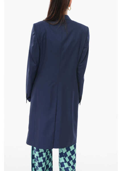 Paltoane ARMARIUM Double-Breasted Coat With Notch Lapel Blue Femei (BM 17937559) 2