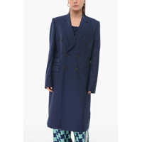 Paltoane Double-Breasted Coat With Notch Lapel Femei