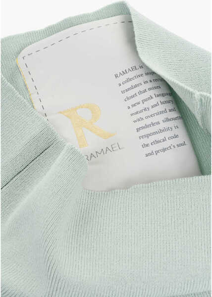 Fulare RAMAEL Ribbed Solid Color Snood Light Blue Femei (BM 17937562) 3