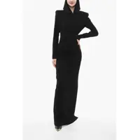 Rochii lungi Hooded Long Dress With Back Slit Femei