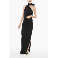 Rochii elegante Silk Halterneck Dress Femei