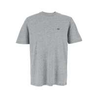 Tricouri Grey T-Shirt With Logo Printed On The Front In Cotton Man Barbati