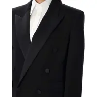 Geci Saint Laurent Dama - Geci Saint Laurent Saint Laurent Grain De Poudre Tuxedo Jacket Black Femei (BM 17938848) - B-mall.ro