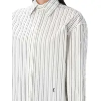 Camasi Saint Laurent Dama - Camasi Saint Laurent Saint Laurent Striped Cassandre Shirt CRAIE NOIR Femei (BM 17938857) - B-mall.ro