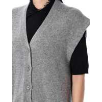 Pulovere Fabiana Filippi Dama - Cardigane Fabiana Filippi Fabiana Filippi Sleeveless Cardigan Grey Femei (BM 17938956) - B-mall.ro