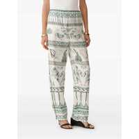 Pantaloni Fabiana Filippi Dama - Pantaloni casual Fabiana Filippi Fabiana Filippi Silk Twill Printed Trousers WHITE/OTTANIO Femei (BM 17938980) - B-mall.ro