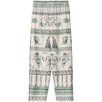 Pantaloni casual Fabiana Filippi Silk Twill Printed Trousers Femei