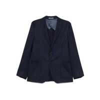 Sacouri Corneliani Navy Blue Virgin Wool Single-Breasted Blazer Barbati