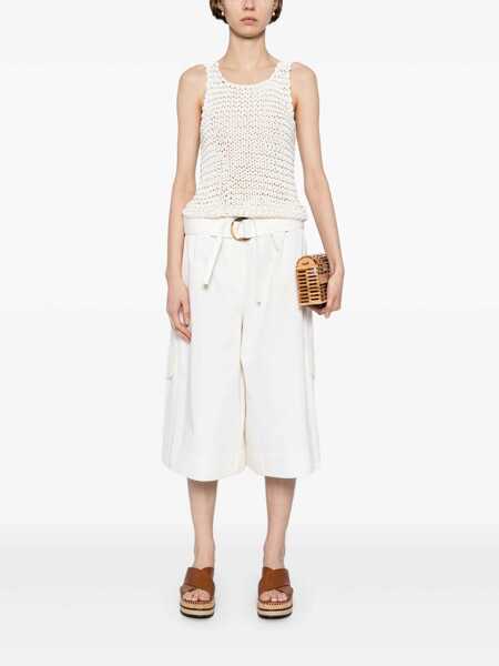 Pantaloni casual ZIMMERMANN Zimmermann The Illuminate Bermuda Short Bermuda Shorts WHITE Femei (BM 17939100) 2