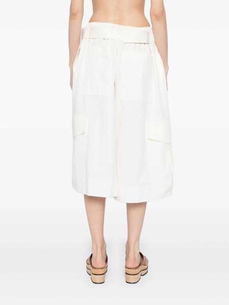 Pantaloni casual ZIMMERMANN Zimmermann The Illuminate Bermuda Short Bermuda Shorts WHITE Femei (BM 17939100) 4