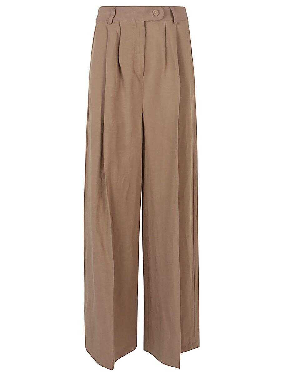 Pantaloni casual Front Street 8 Front Street 8 Trousers Brown BROWN Femei (BM 17939223) 1