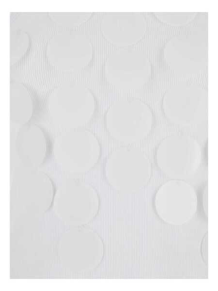 Topuri MSGM White Top With Round Neck And Applied Circle Details In Cotton Woman WHITE Femei (BM 17939244) 3