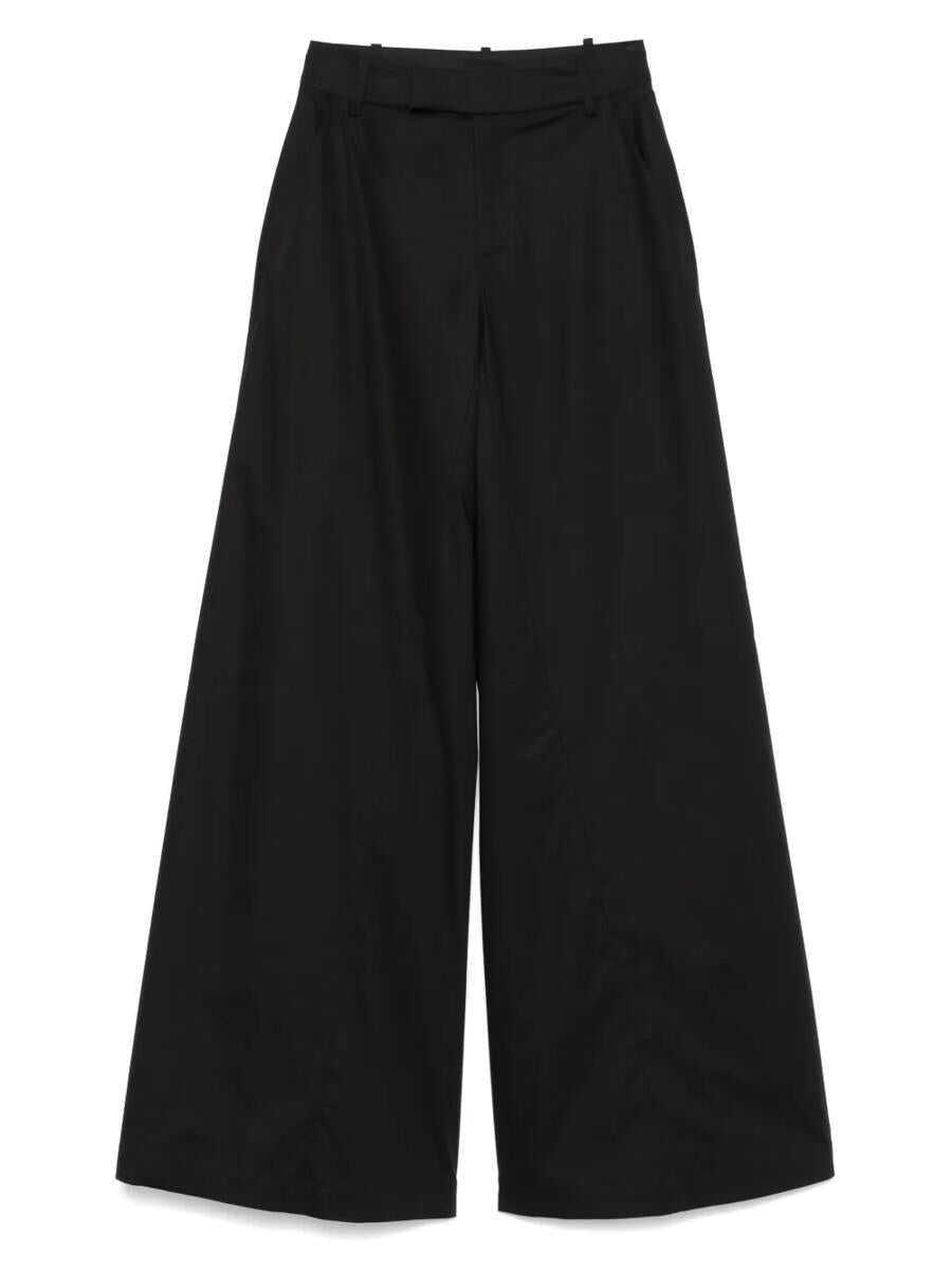 Pantaloni casual FEDERICA TOSI Federica Tosi Poplin Pants Black Femei (BM 17940633) 1