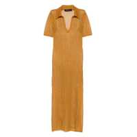 Rochii Federica Tosi Maxi Open Knit Dress Femei