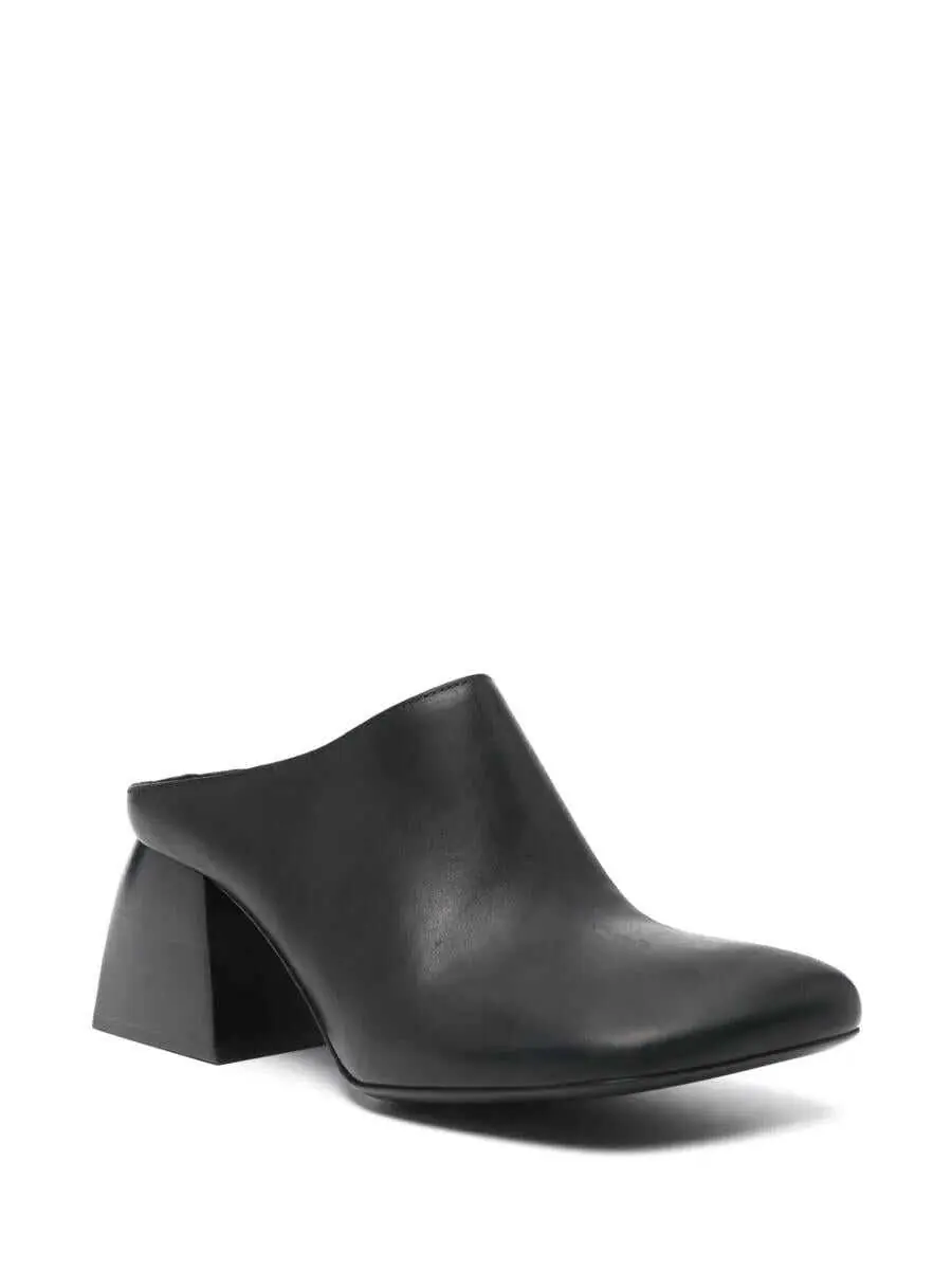 Balerini UMA WANG Uma Wang 60Mm Leather Mules Black Femei (BM 17940648) 2
