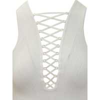 Rochii Elisabetta Franchi Dama - Rochii Elisabetta Franchi Elisabetta Franchi Knitted Dress WHITE Femei (BM 17940804) - B-mall.ro