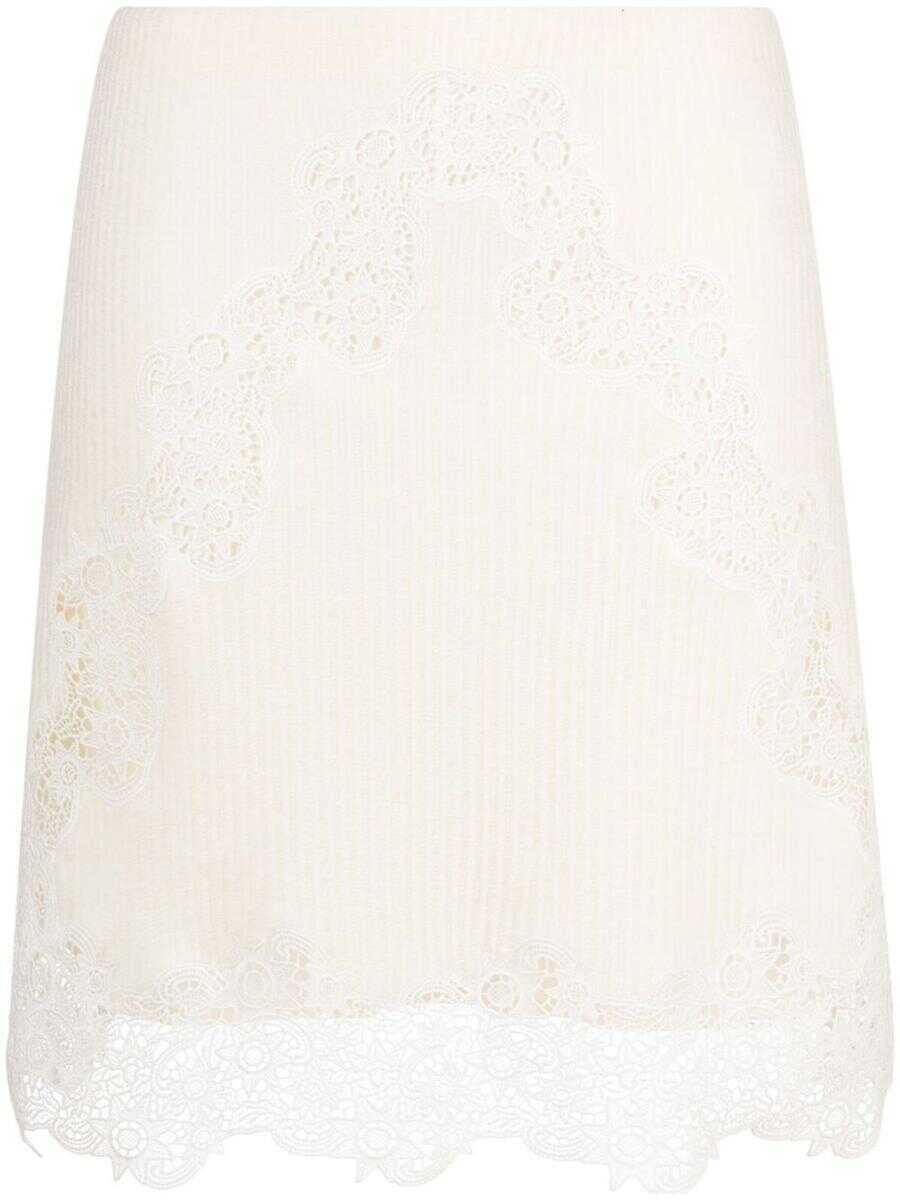Fuste Chloe Chlo Wool Skirt WHITE Femei (BM 17941314) 1