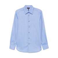 Camasi Emporio Armani Allover Logo Cotton Shirt Barbati