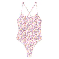 Costume de baie Emporio Armani Allover Logo Swimsuit Femei