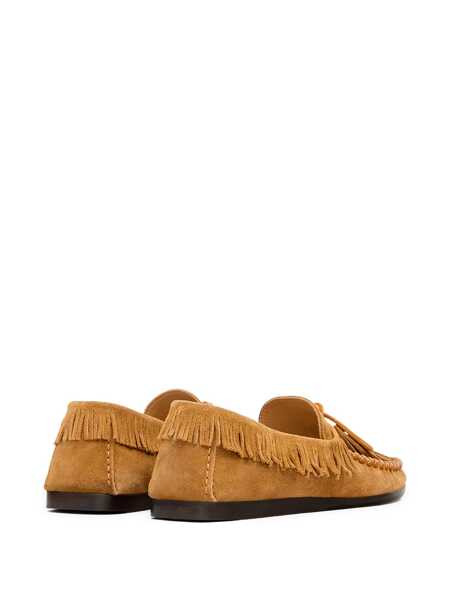 Mocasini Isabel Marant Fitza Brown Loafers With Fringed Details And Front Bow In Suede Woman BROWN Femei (BM 17943228) 2