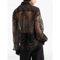 Camasi Brunello Cucinelli Dama - Camasi Brunello Cucinelli Brunello Cucinelli Glistening Flora Embroidery Shirt Black Femei (BM 17943300) - B-mall.ro